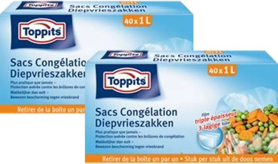 Toppits Diepvrieszakjes 1L