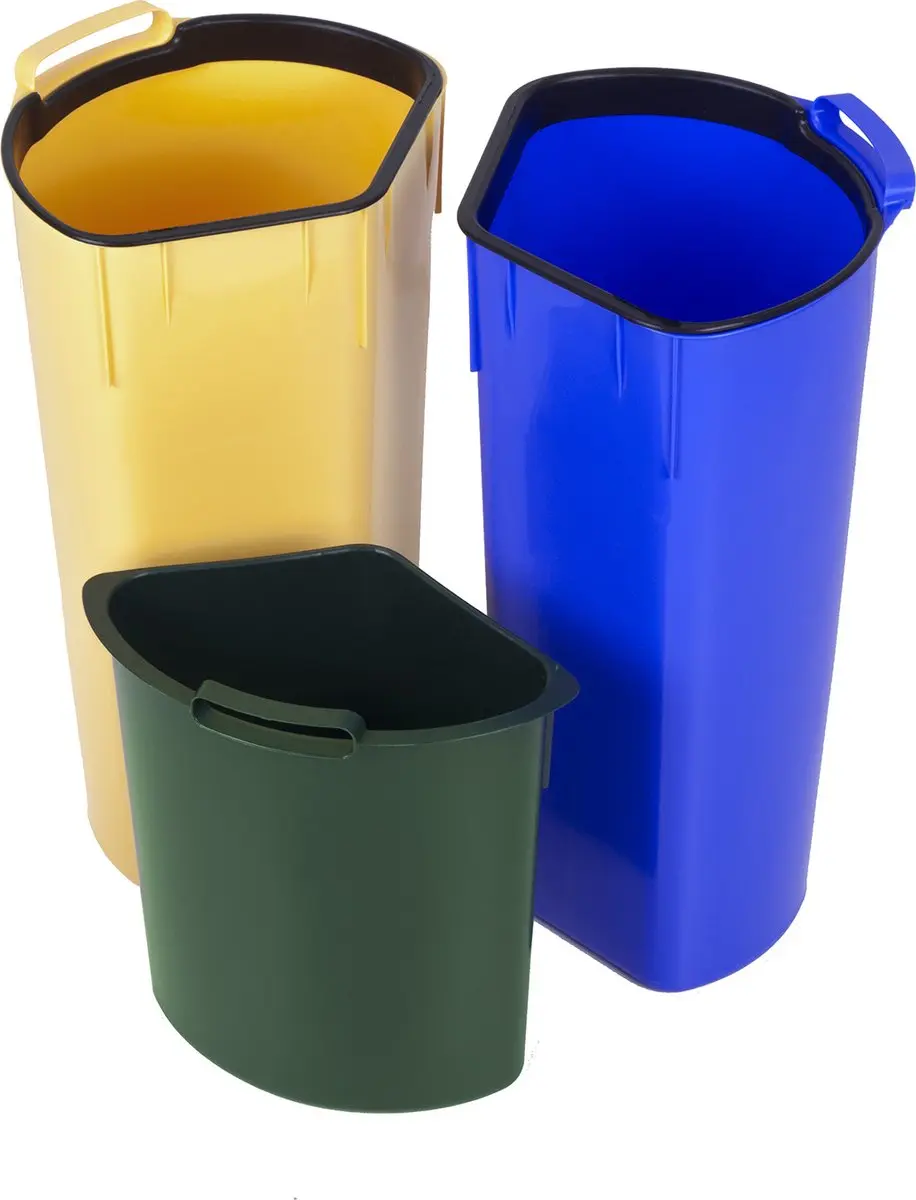 Curver Pedaalemmer 40L 3-compartimenten - Zwart/grijs - afbeelding 6 van 6