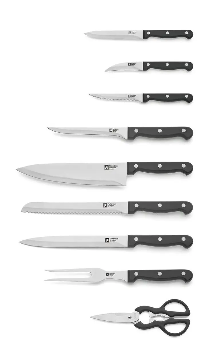 Richardson Sheffield Artisan Messenblok 9-delig R26600BN09K60 - 15 Messen - Zwart