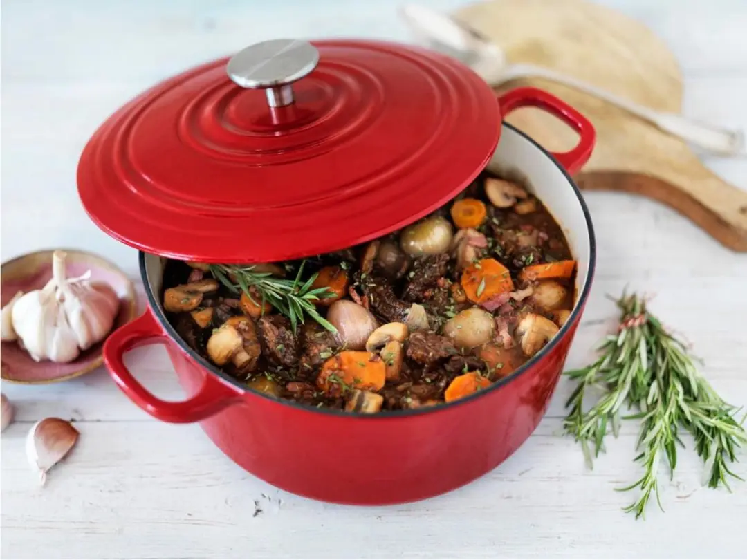 BK Bourgogne Braadpan Gietijzer 28cm - Chili Red