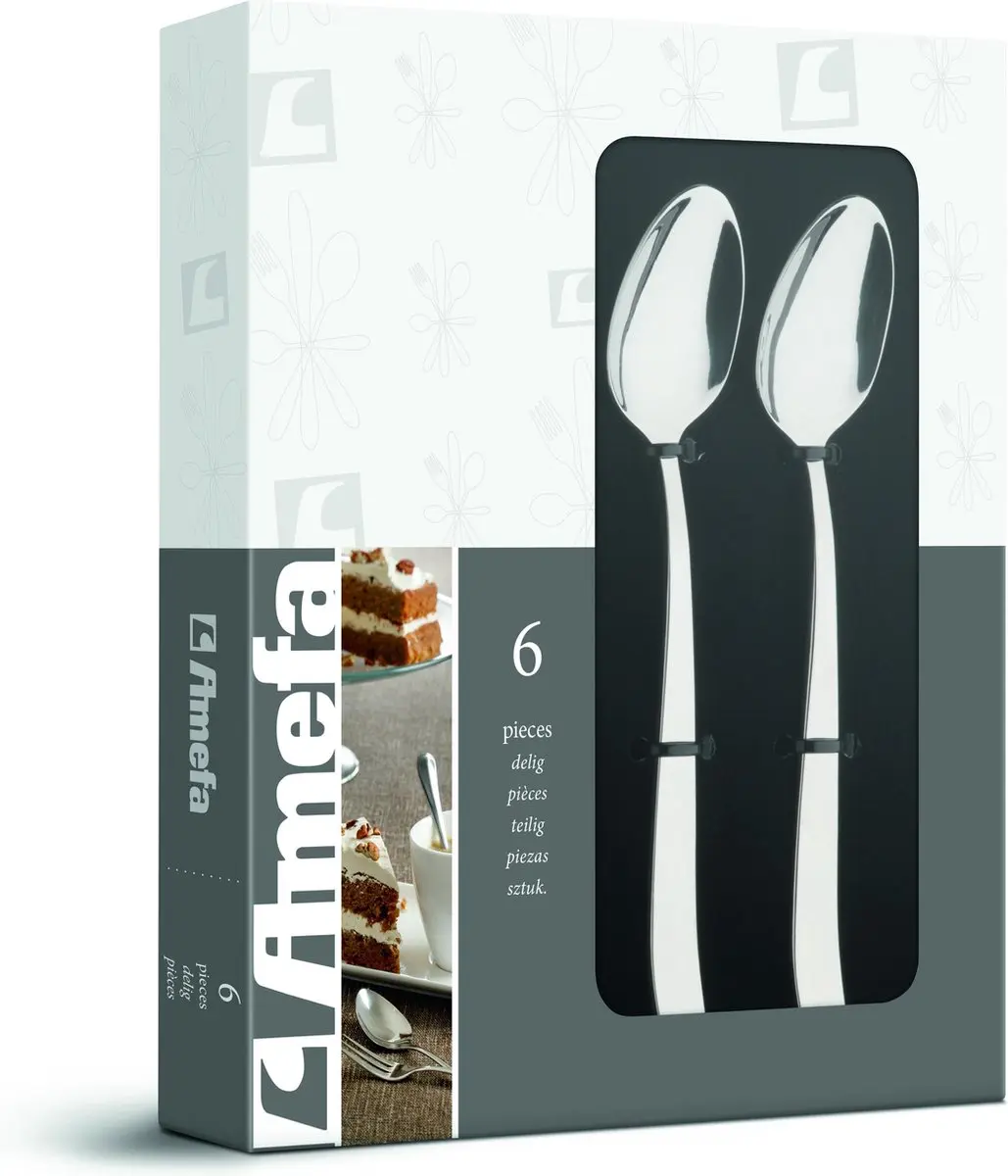 Amefa Metropole Koffielepels 6-delig - Zilver