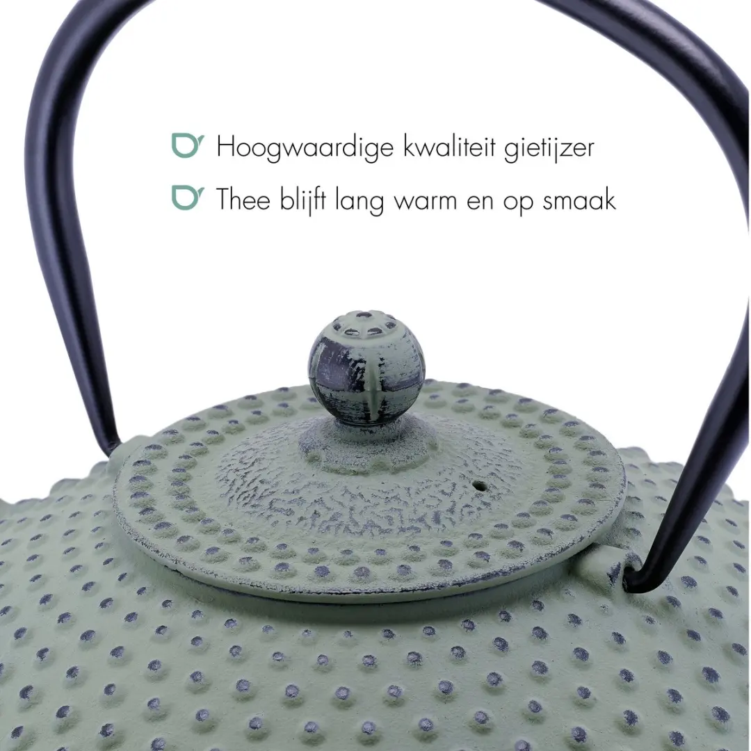 Bredemeijer Xilin Theepot Gietijzer 1,25L - Lichtgroen - afbeelding 6 van 6