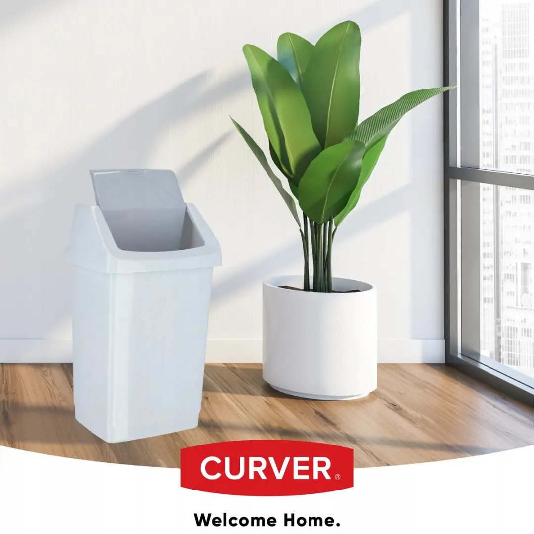 Curver Click-It 50L Afvalbak - Lux grijs/graniet
