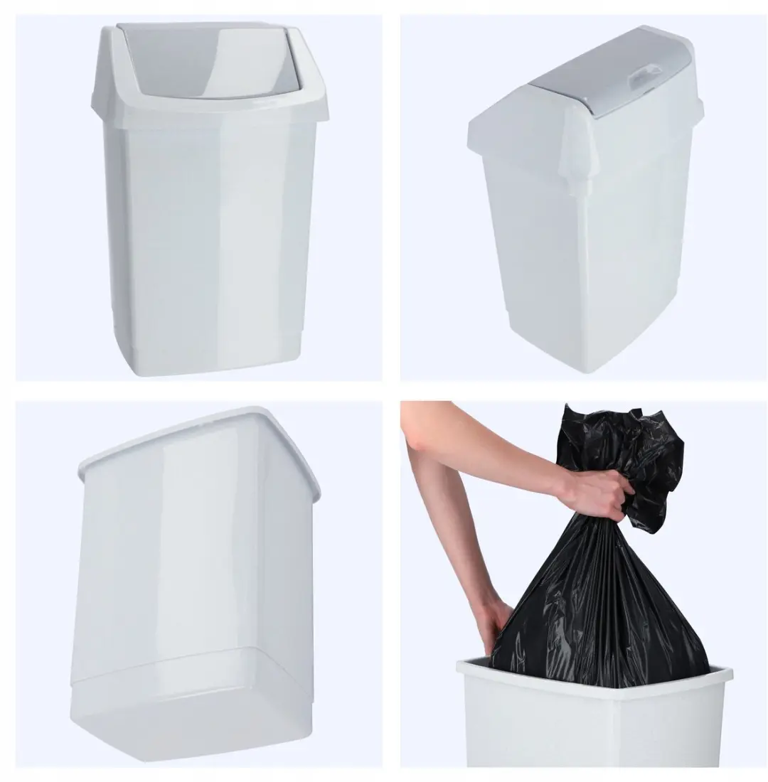 Curver Click-It 50L Afvalbak - Lux grijs/graniet - afbeelding 6 van 6