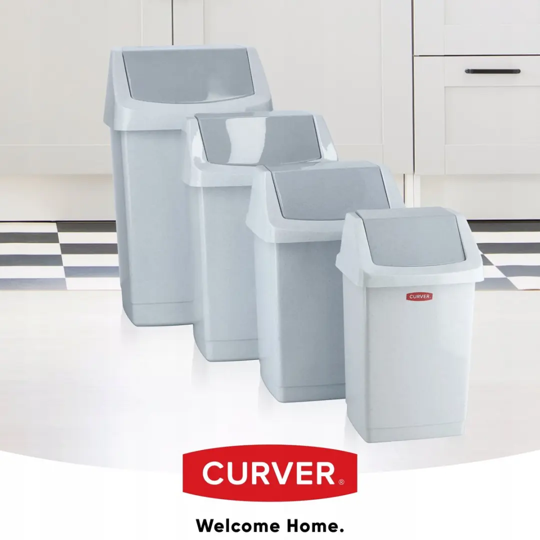Curver Click-It 50L Afvalbak - Lux grijs/graniet