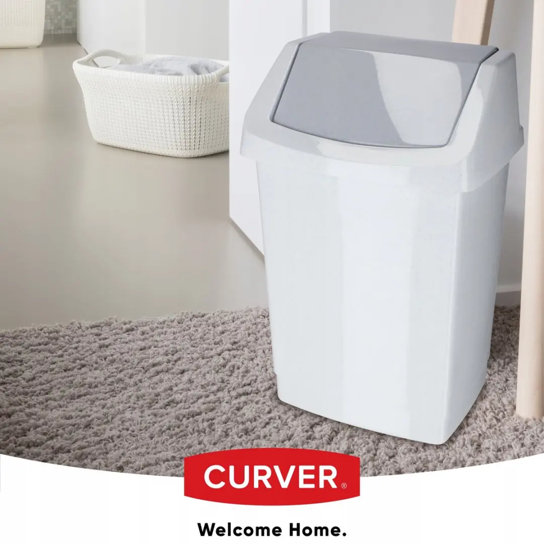 Curver Click-It 50L Afvalbak - Lux grijs/graniet
