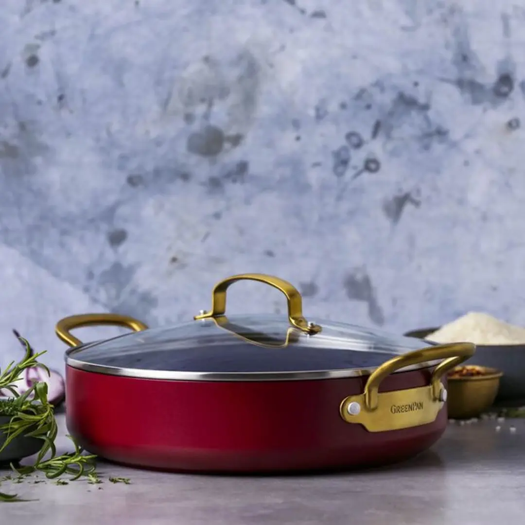 GreenPan Barcelona Stoofpan 4.8L - 30cm - Rood