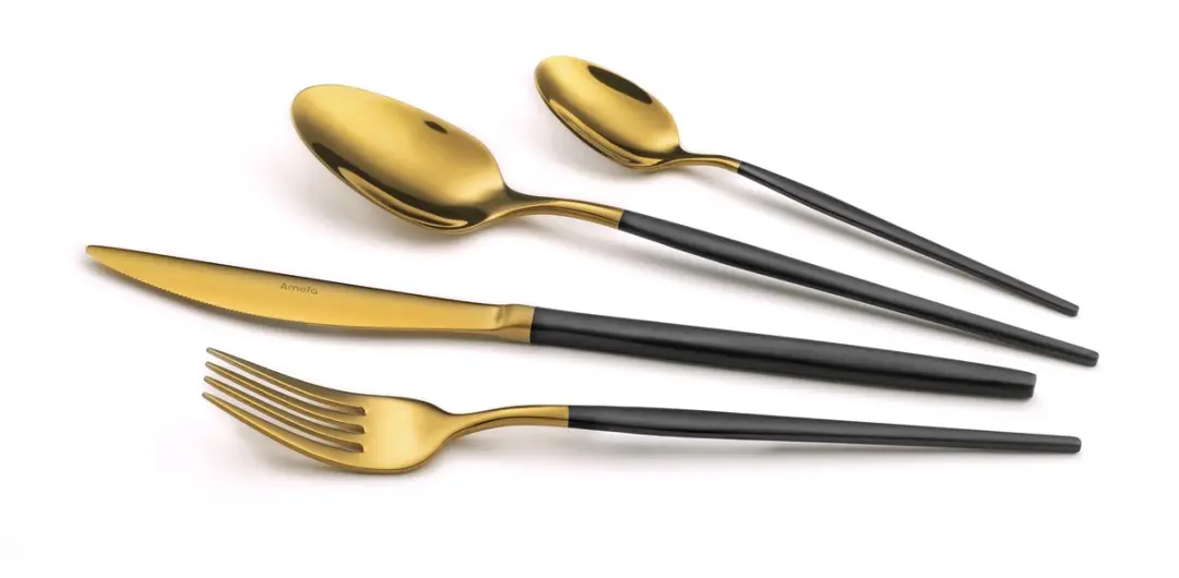 Amefa Soprano Bestekset 16-delig - 4 Personen - Goud/Zwart