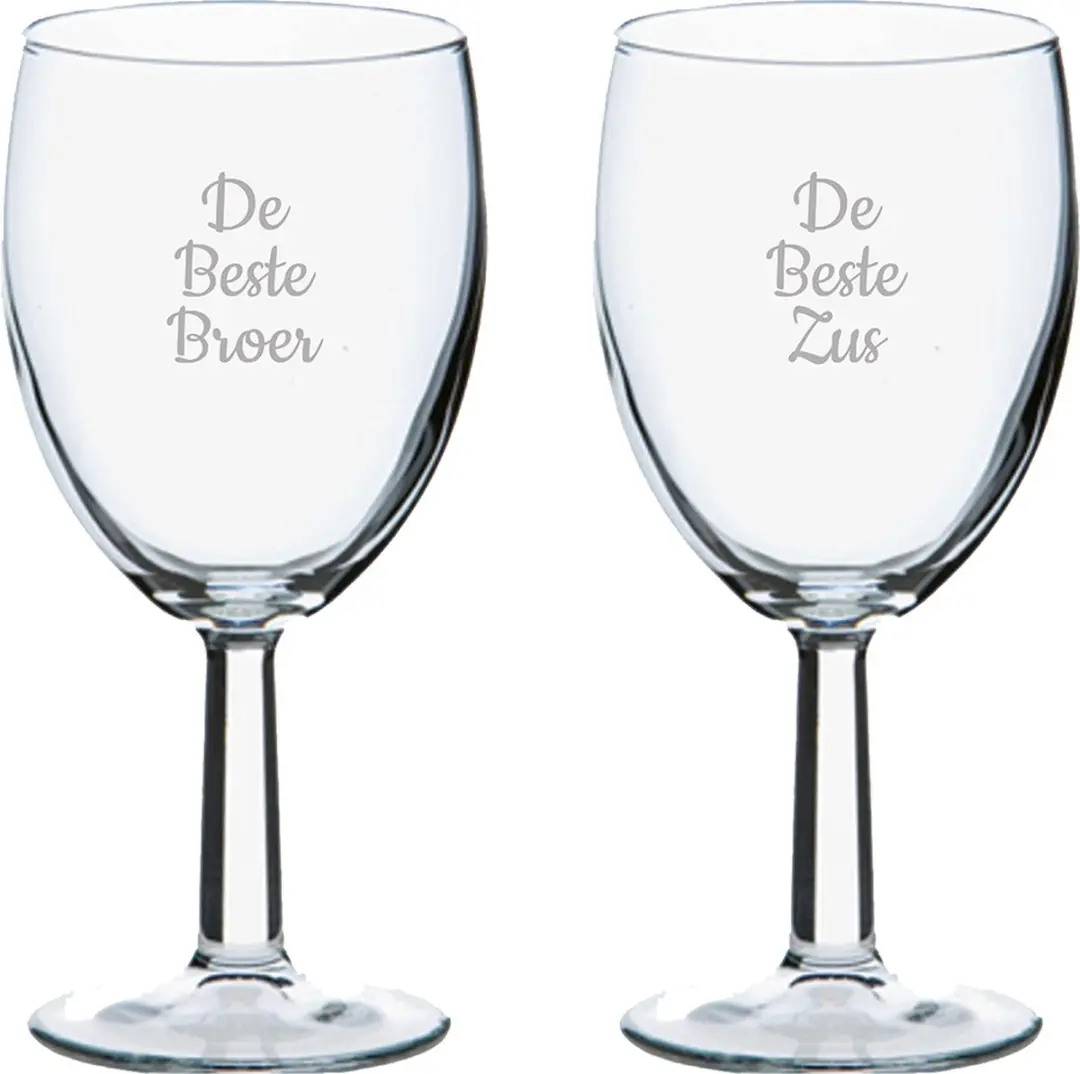 Royal Leerdam Wijnglas De Beste Broer & Zus