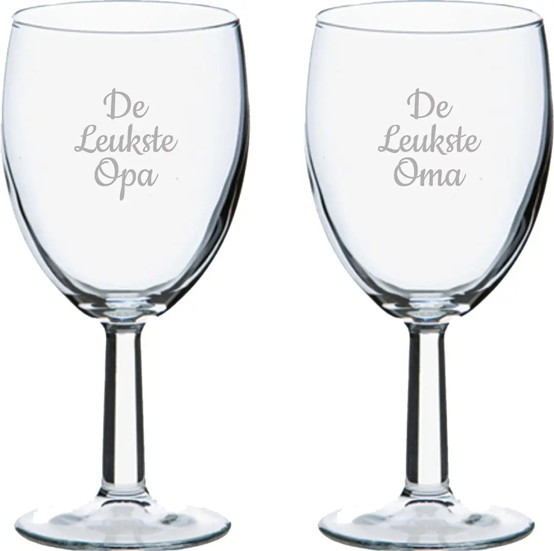 Royal Leerdam Wijnglas De Leukste Opa/Oma