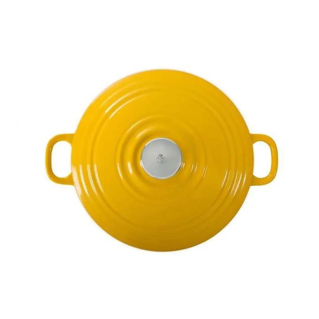 BK Bourgogne Braadpan Gietijzer 28cm - 6,7L - Inductie/Oven - Zonnig Geel