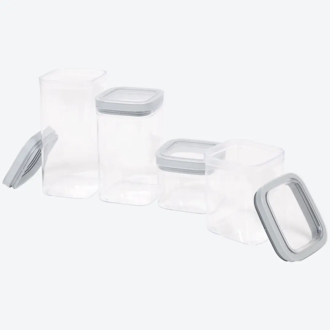 Curver Voorraadpot 4-delig - 6.2L - Transparant/Grijs