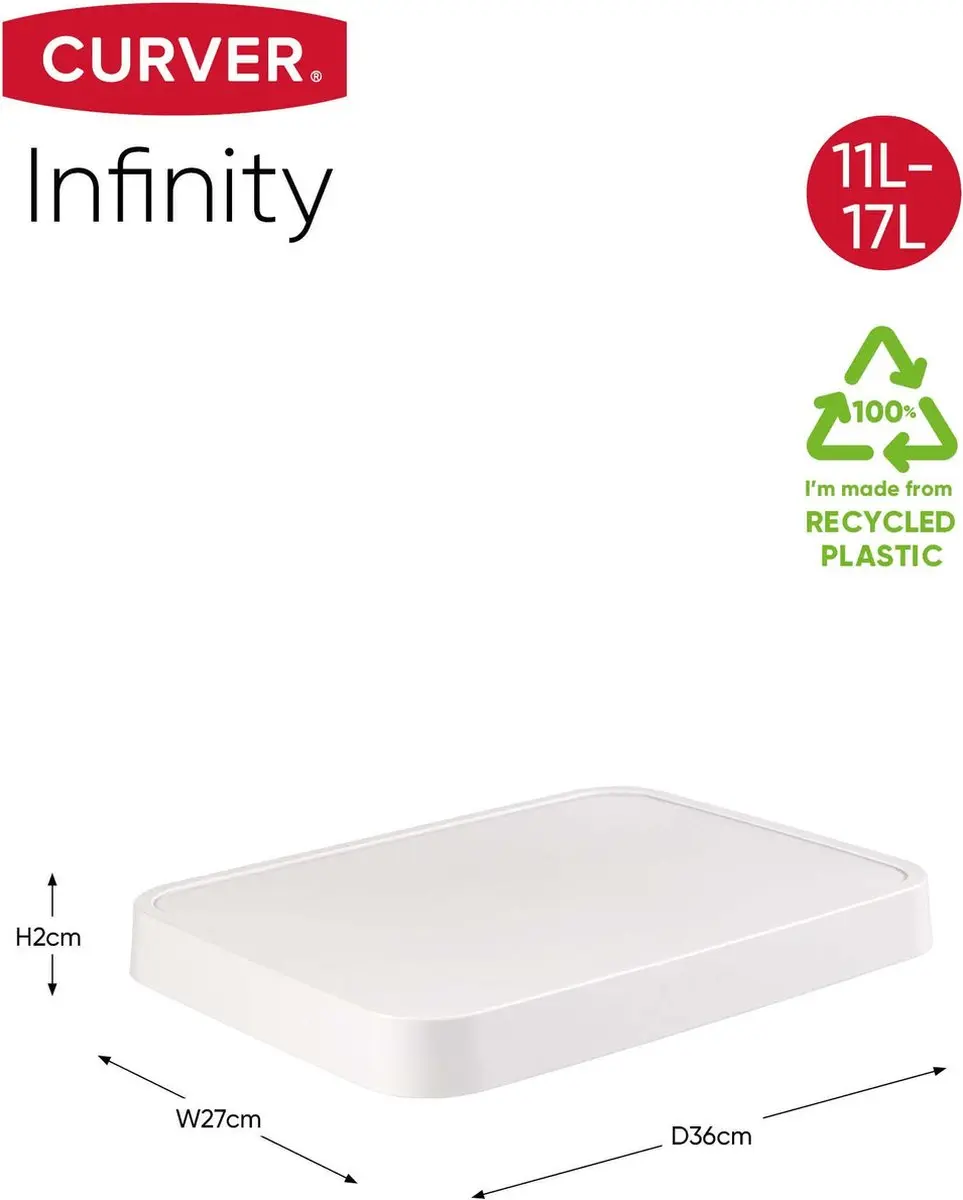 Curver Infinity Deksel 04771-N23-00 - Wit - afbeelding 2 van 4