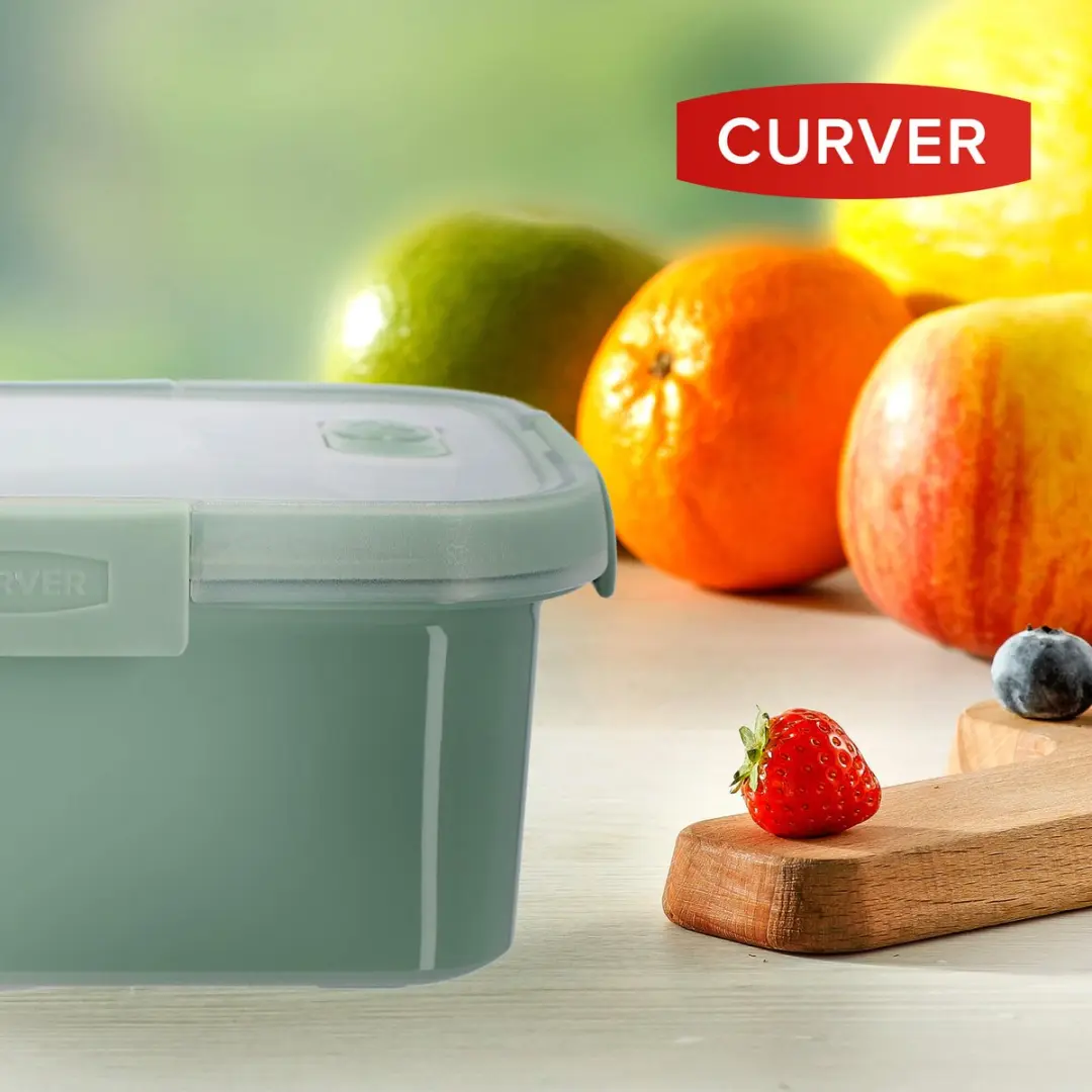 Curver Smart To Go Eco Lunchbox 1,2L - met Bestekset & Sauscup - Eco Groen