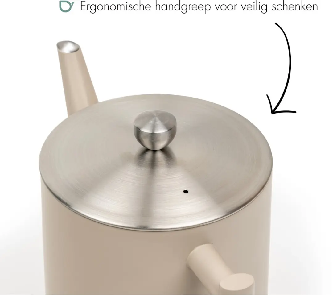 Bredemeijer Minuet Cylindre Theepot 1,2L - Taupe