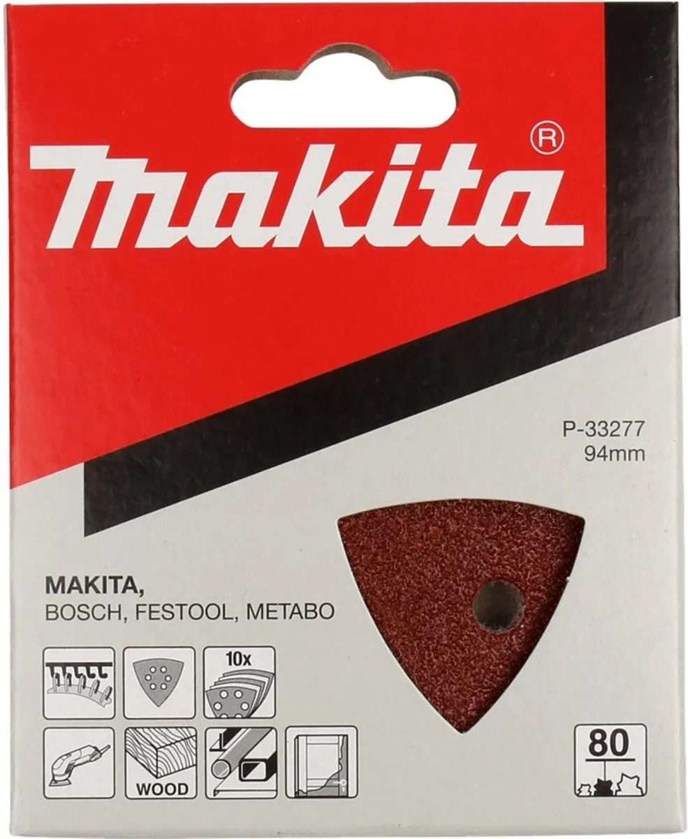 Makita P-33277 Schuurvel 3-k 94mm - 10 Stuks