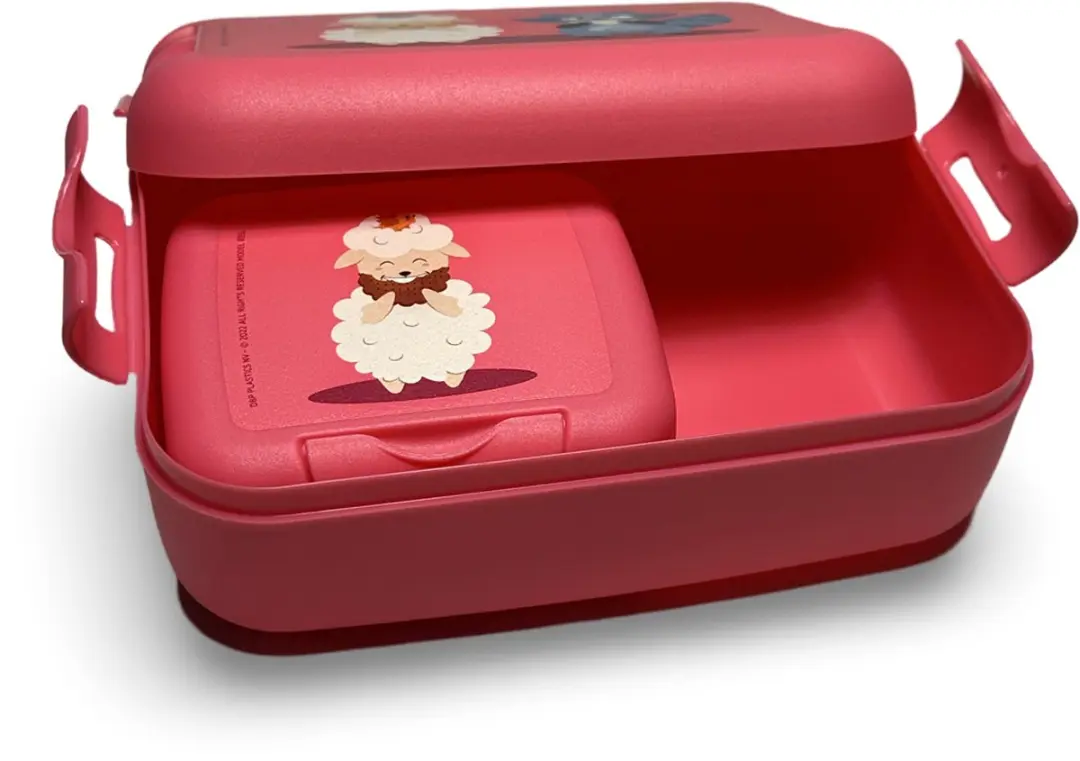 Amuse Brooddoos Medium Roze - 2-delig 160x120x60mm