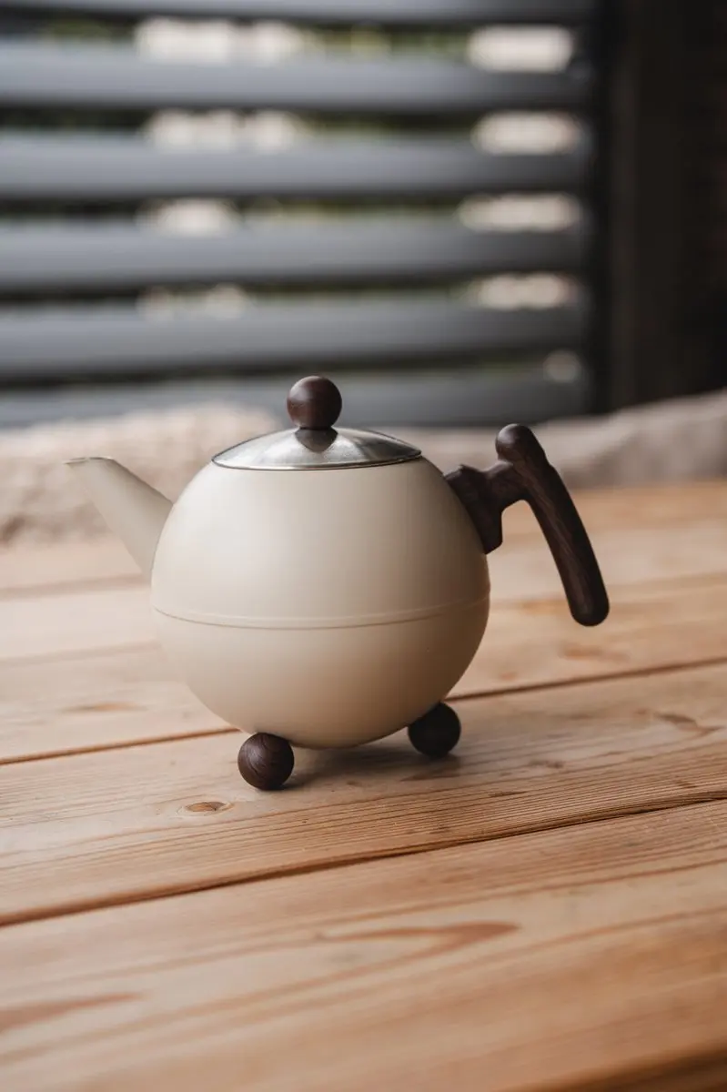 Bredemeijer Theepot Bella Ronde Dubbelwandig 1,2L - RVS - Zand - afbeelding 6 van 6