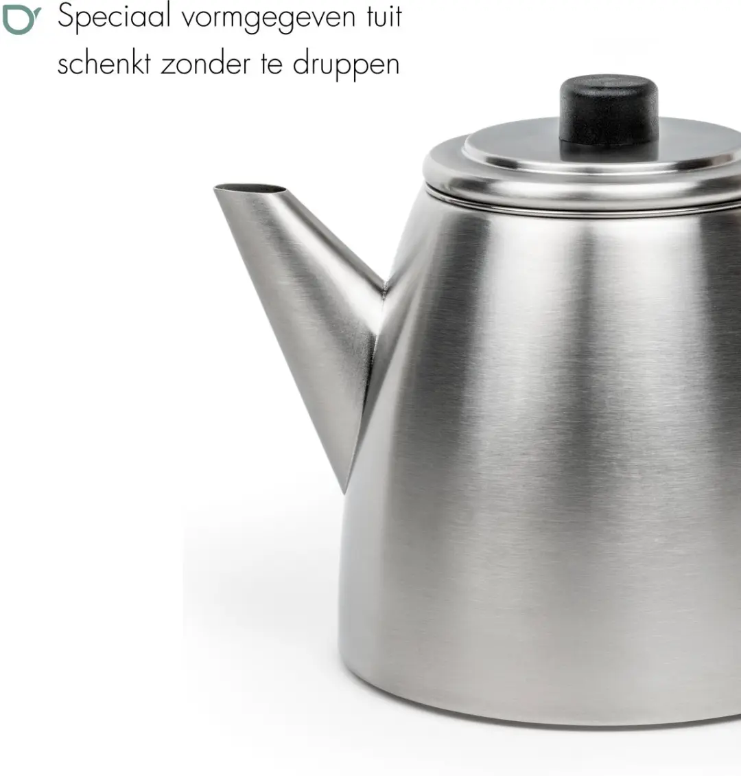 Bredemeijer Theepot Odense 1,1L - Mat staal - 5 kopjes