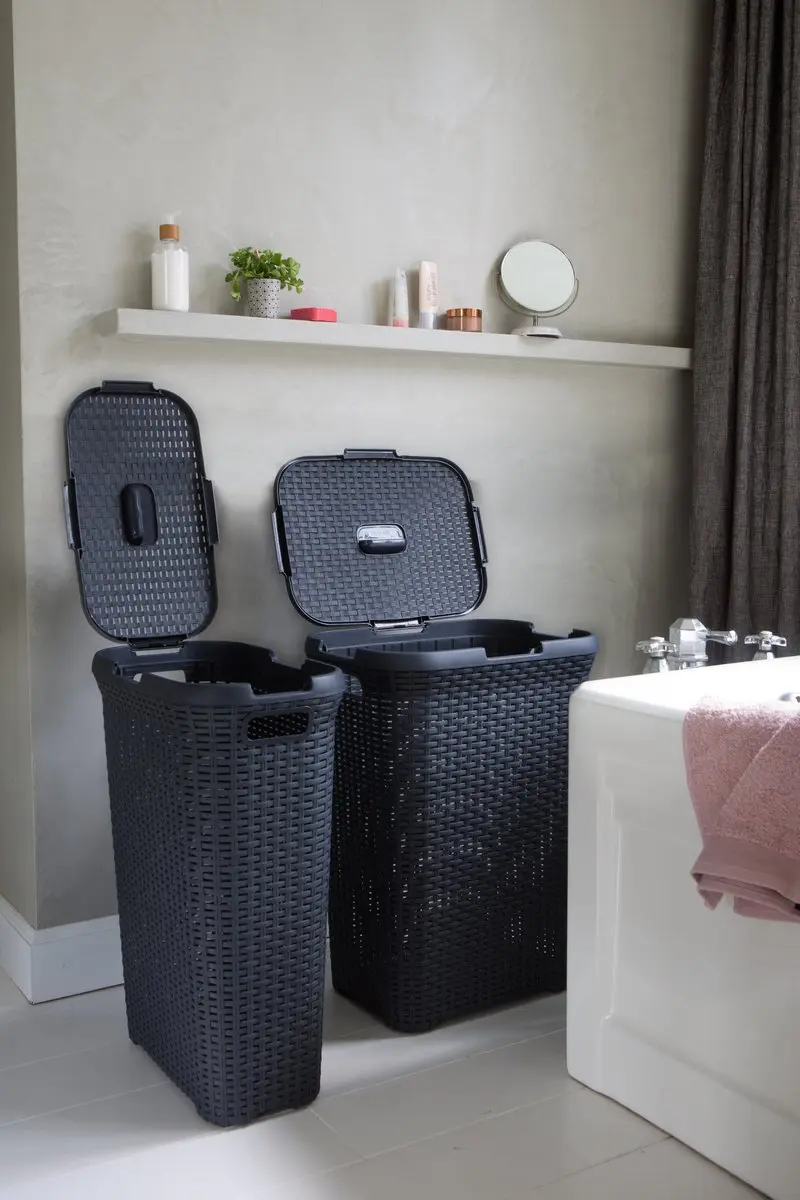 Curver Style Wasmand met Deksel 40L - Antraciet