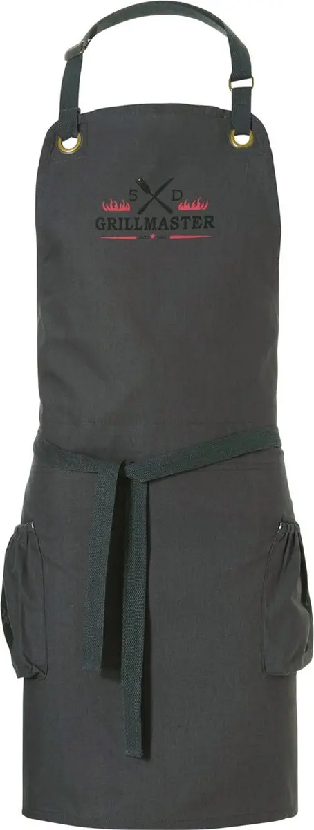 DDDDD Grillmaster Keukenschort Short - 90x85cm - Antraciet