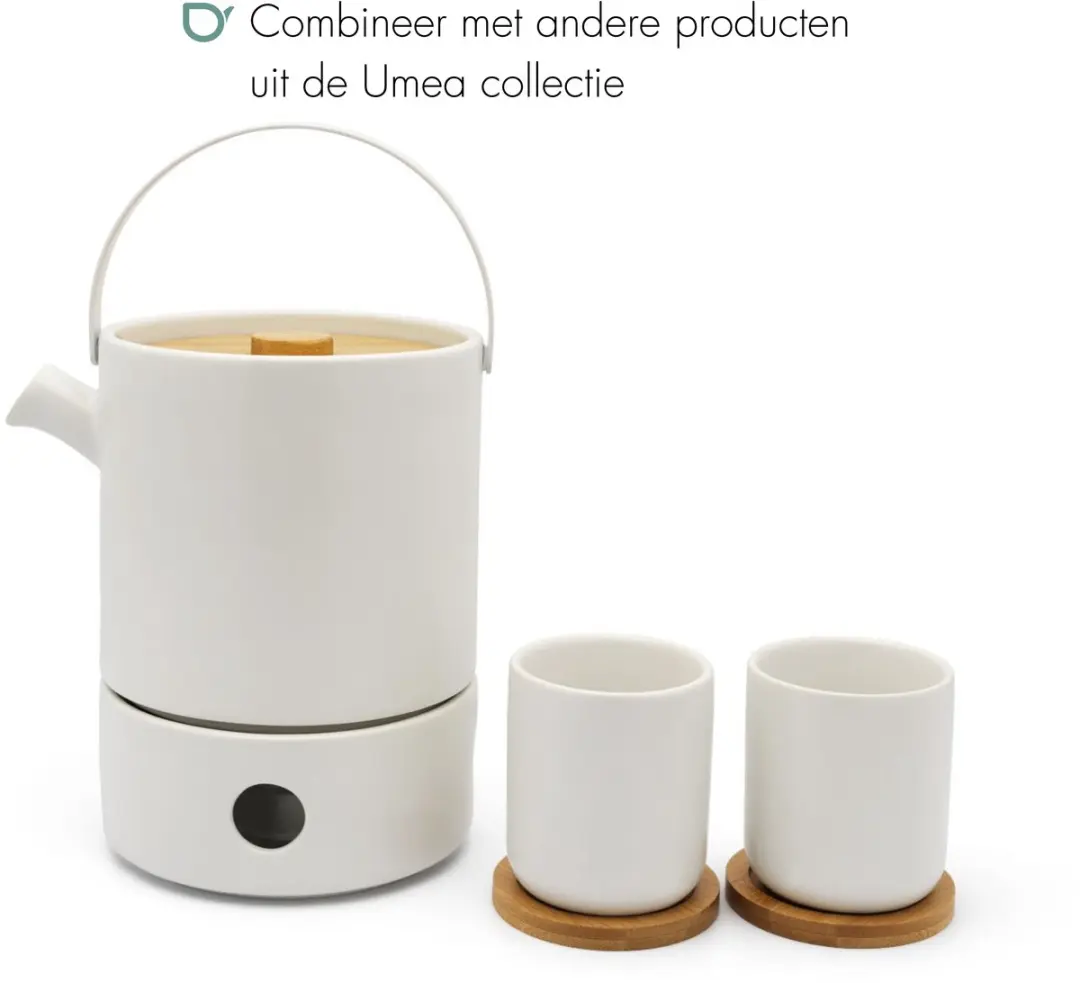 Bredemeijer Theemok Umea 200ml - Mat wit - 2 Stuks
