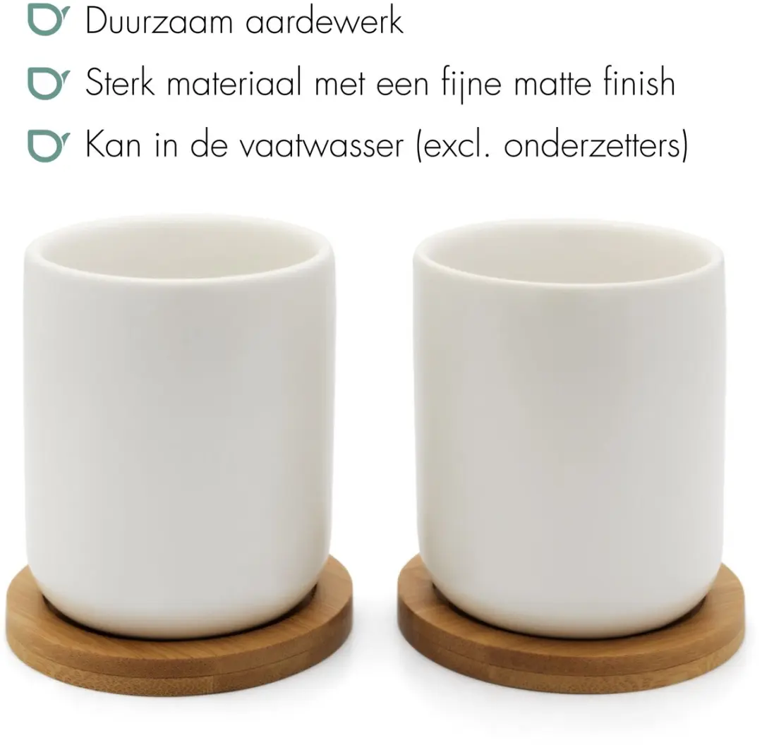 Bredemeijer Theemok Umea 200ml - Mat wit - 2 Stuks