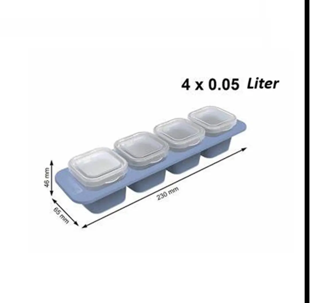 Rotho Mini Diepvriesdoosjes Horizon 0,05L - 4 Stuks - afbeelding 6 van 6
