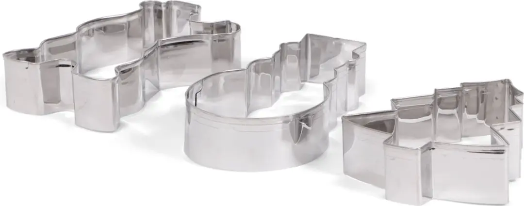 Senza Koekjesmallen Set - 3 Stuks - Zilver