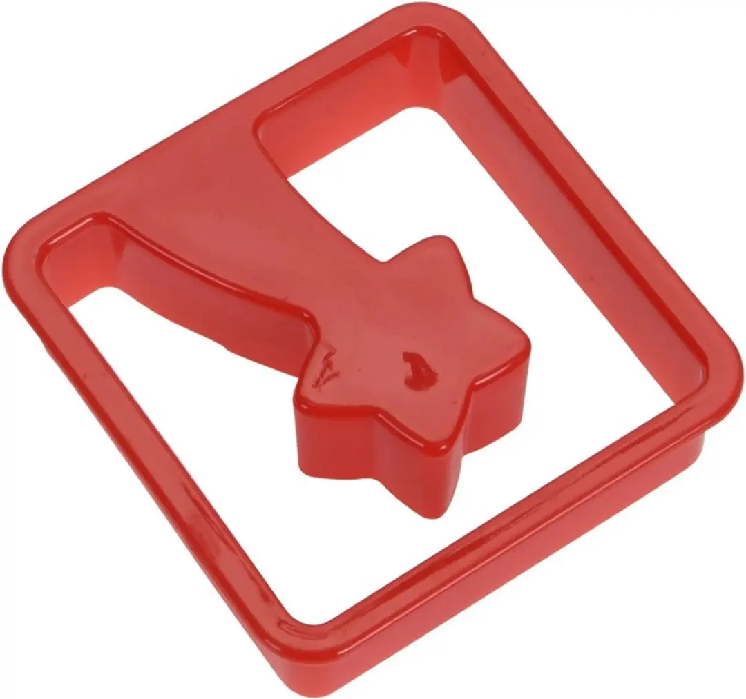 La Cucina Kerstkoekjesvormen Set 12-delig - Diverse vormen - Wit/Rood