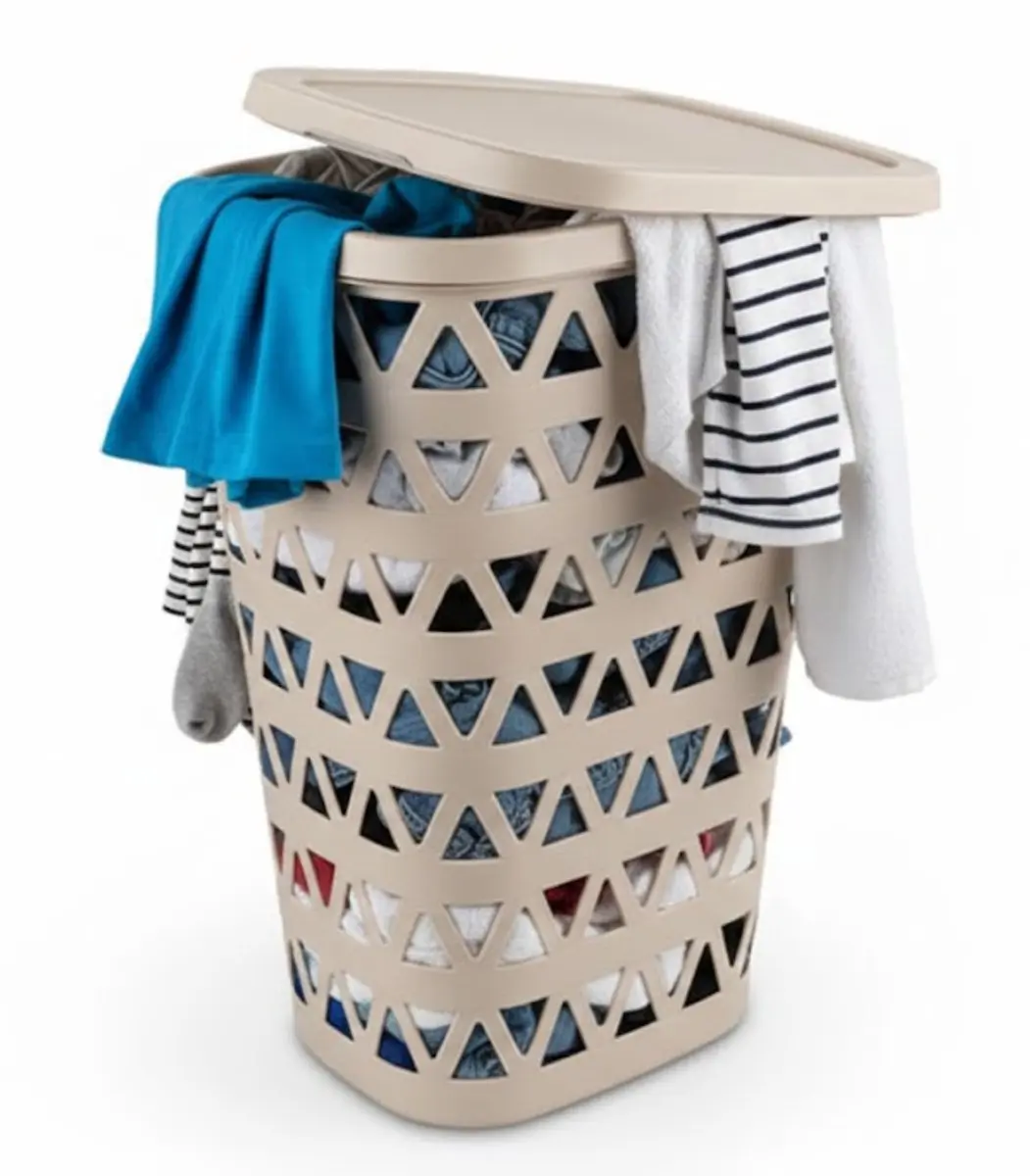 Curver Wasmand met deksel 2x - 55L - Beige