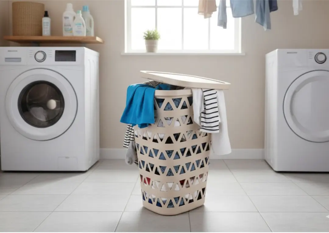 Curver Wasmand met deksel 2x - 55L - Beige