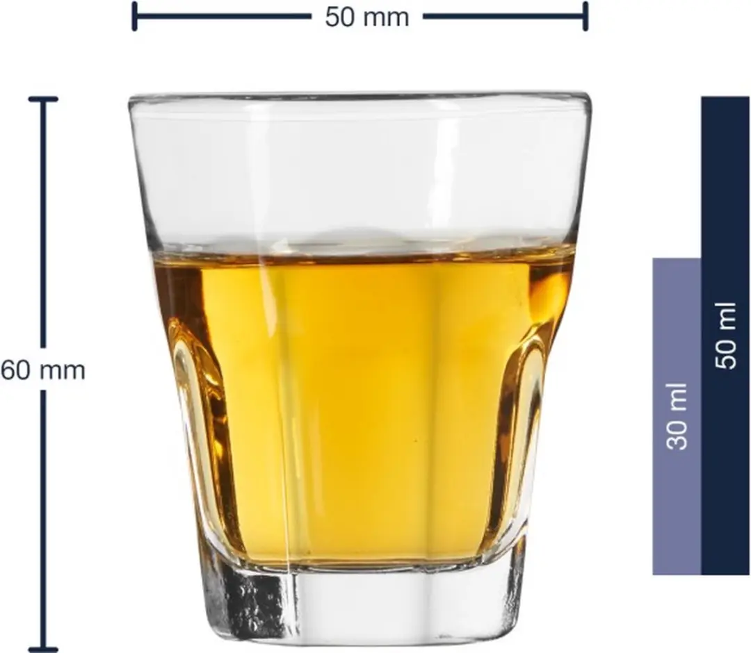 Leonardo ROCK Shotglas 50ml - 6 Stuks