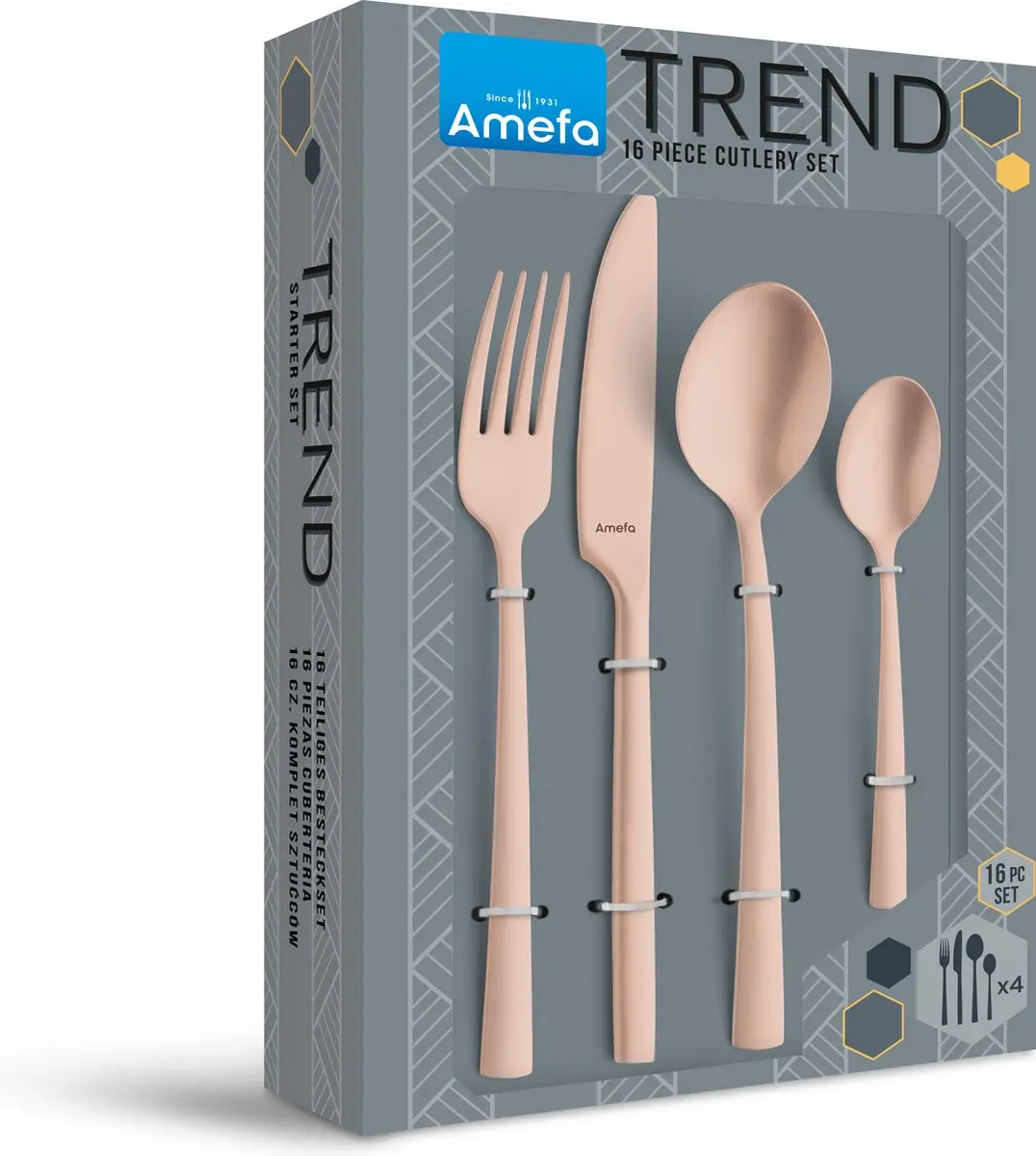 Amefa Manille Vintage Bestekset 16-delig - 4 Personen - Koper
