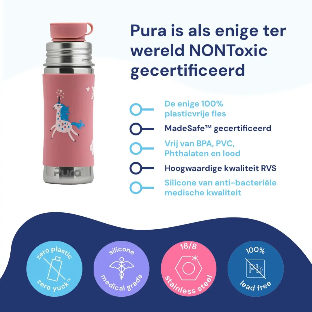 Pura Sportfles K11BM-04 325ml - Roze