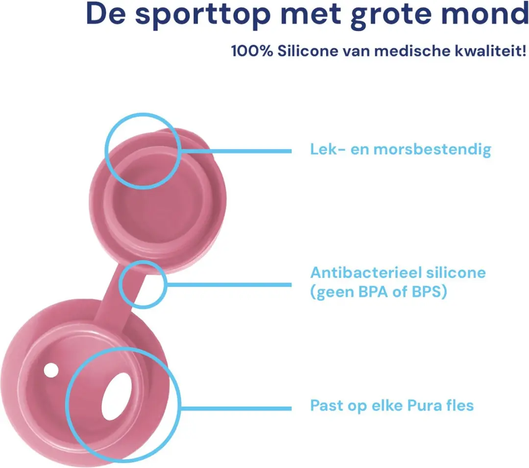 Pura Sportfles K11BM-04 325ml - Roze
