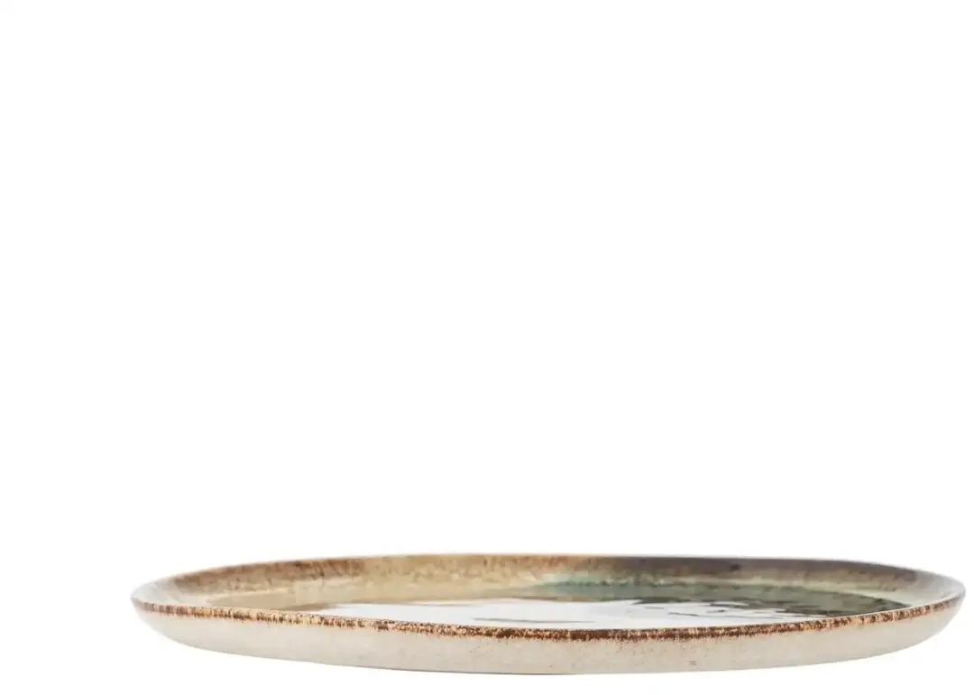 Bloomingville Bord aardewerk groen Jules 22cm