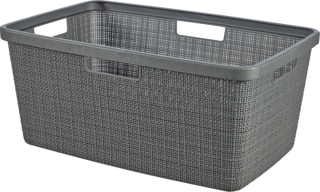 Curver Jute Wasmand 249048 - 104L Donkergrijs (2x)