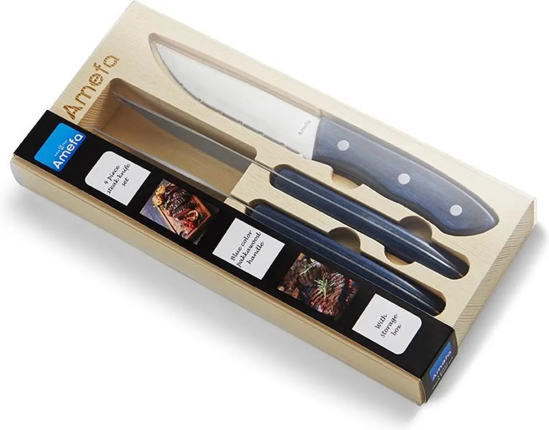 Amefa Hercule 4-delige Steakmessenset - Blauw