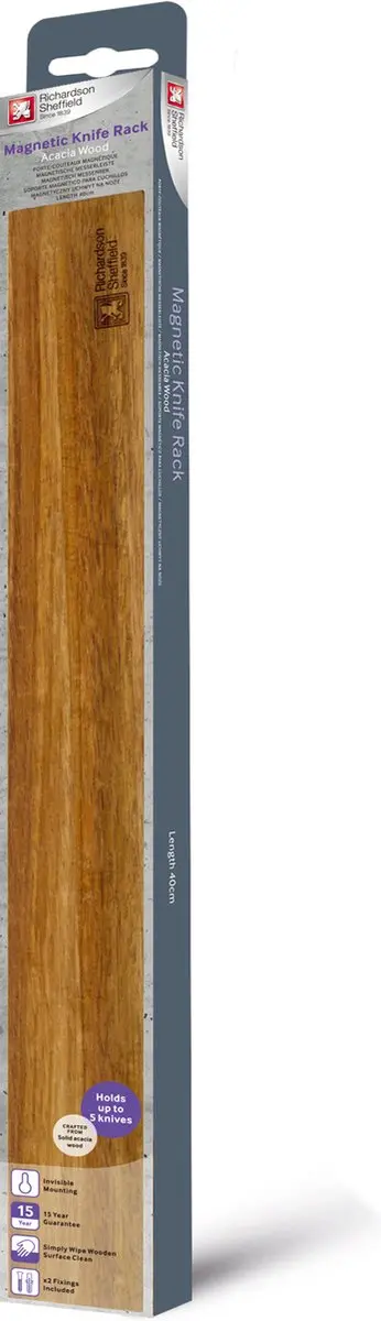 Richardson Sheffield Magnetische Messenhouder Accacia RACC11RD10115 - Bruin