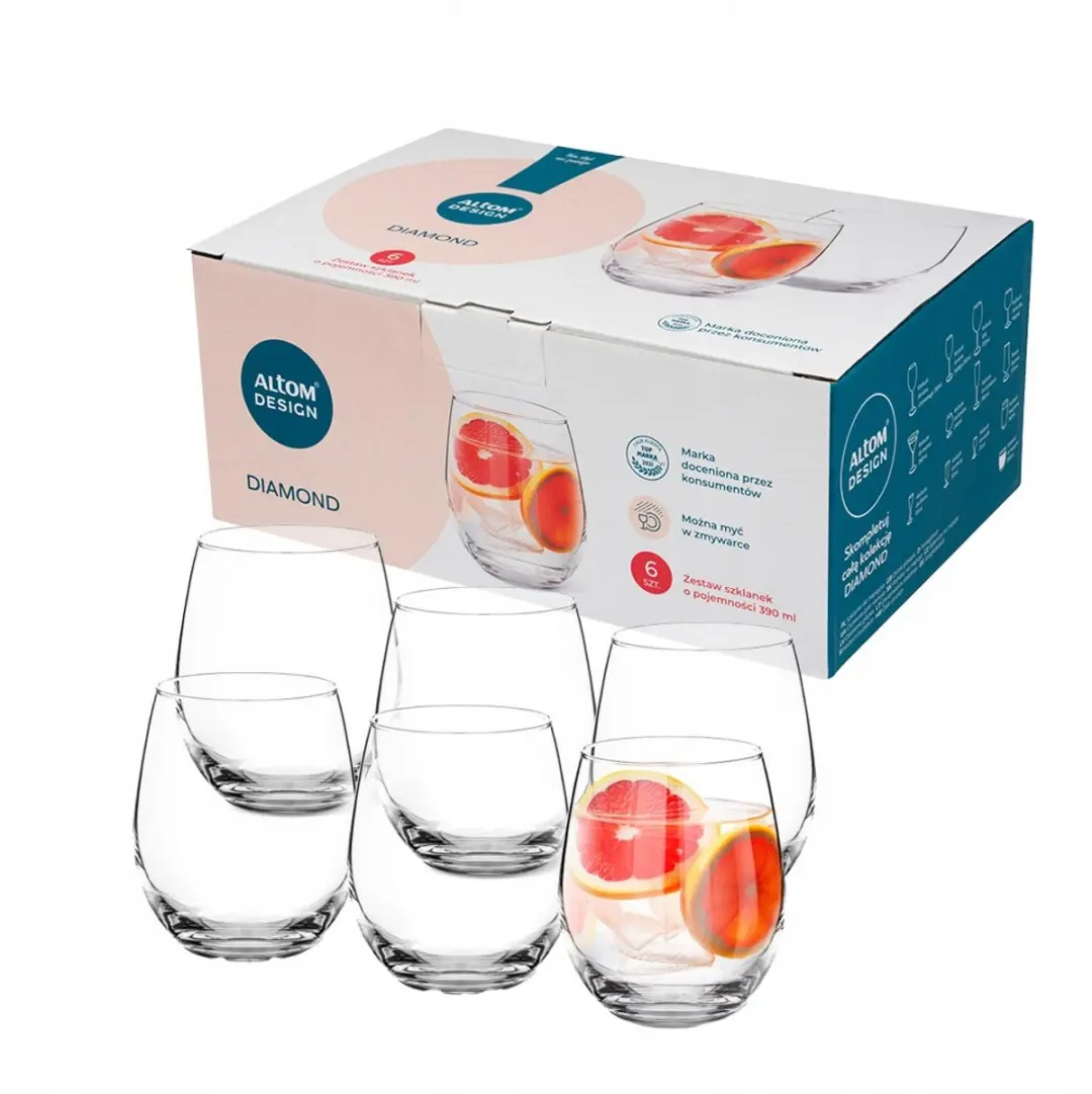 Royal Leerdam Altom Design Diamanten Glazenset 6x 390ml