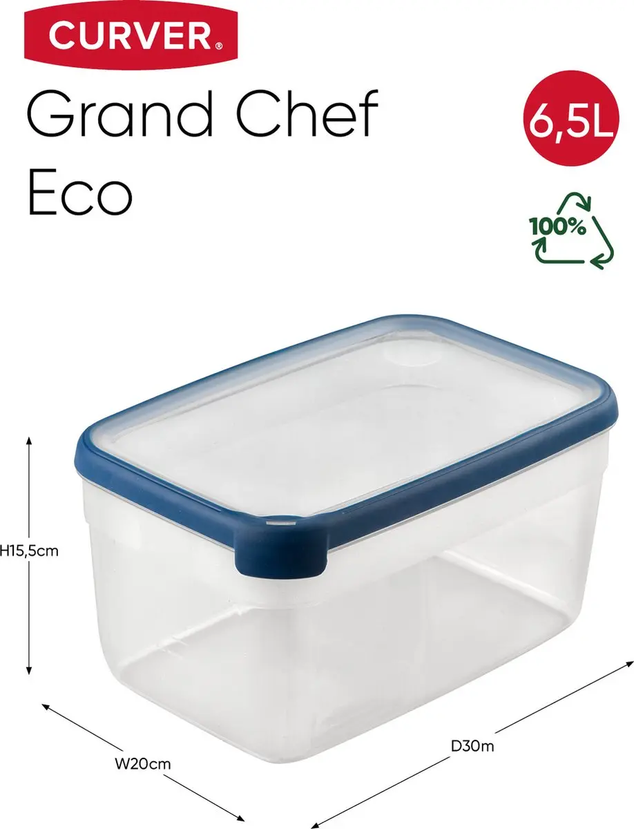 Curver Chef Eco Vershoudbakje 6,5L - Transparant