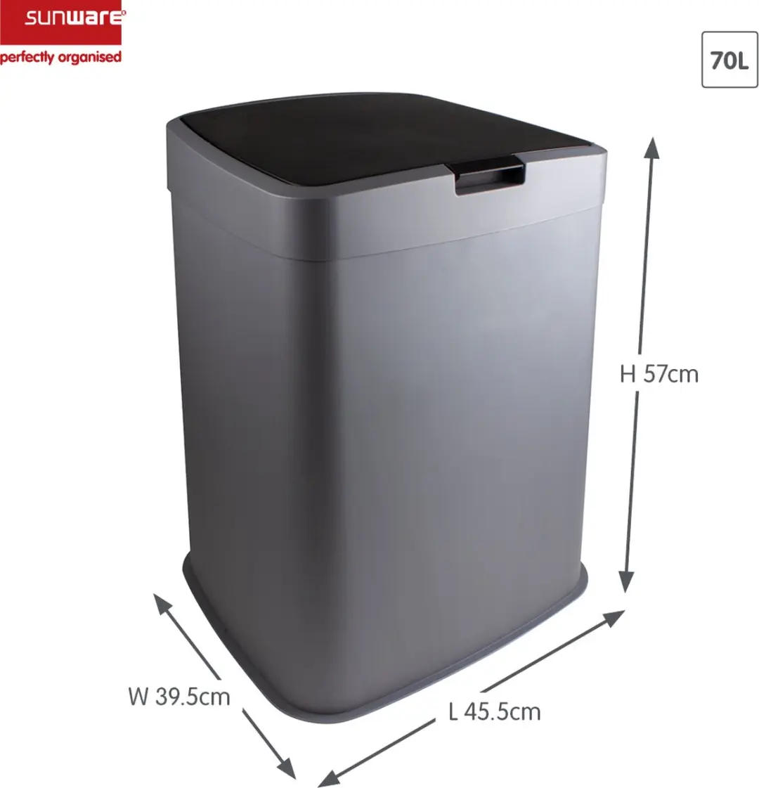 Sunware Delta Vuilniszakhouder 70L - 45,5x39,5x57cm Grijs/Zwart