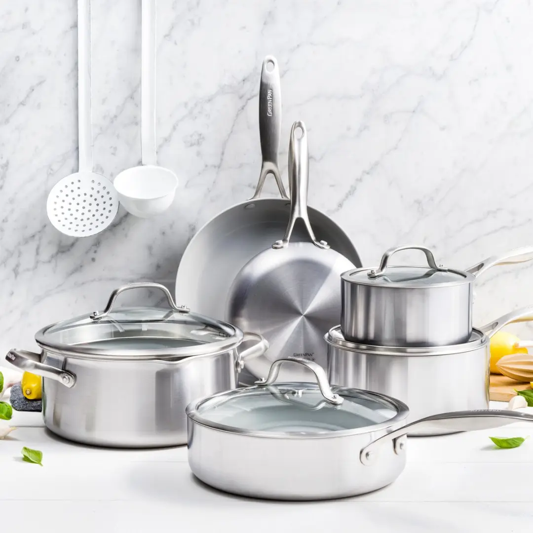 GreenPan Venice Pro CC002245-001 Steelpannen 3-delig - 16cm & 28cm - Zilver - afbeelding 6 van 6