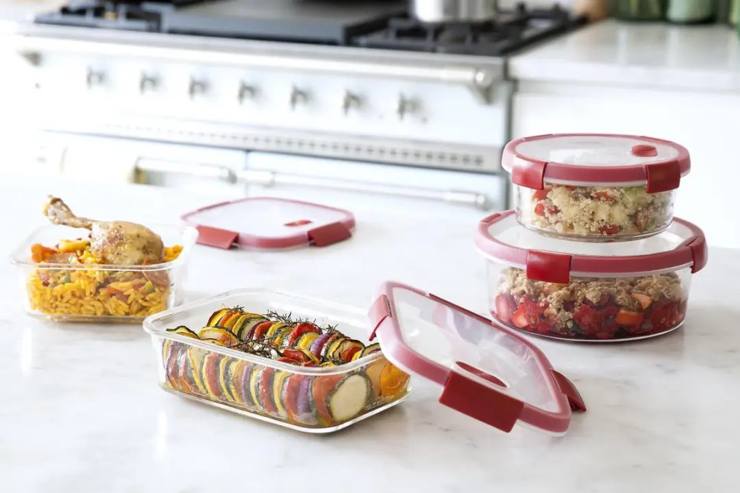Curver Smart Cook Glazen Vershouddoos 0,9L - Rood
