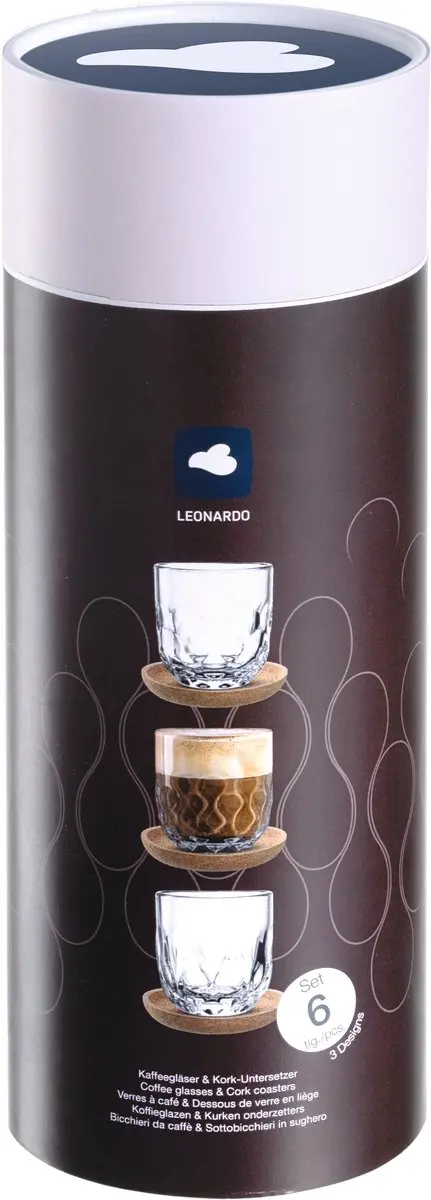 Leonardo Gocce Koffieglas 220ml - Set van 6 - Multi - afbeelding 6 van 6