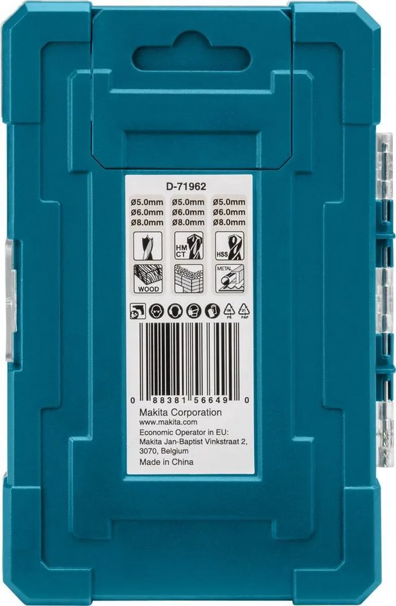 Makita D-71962 Boorassortiment 9 Stuks