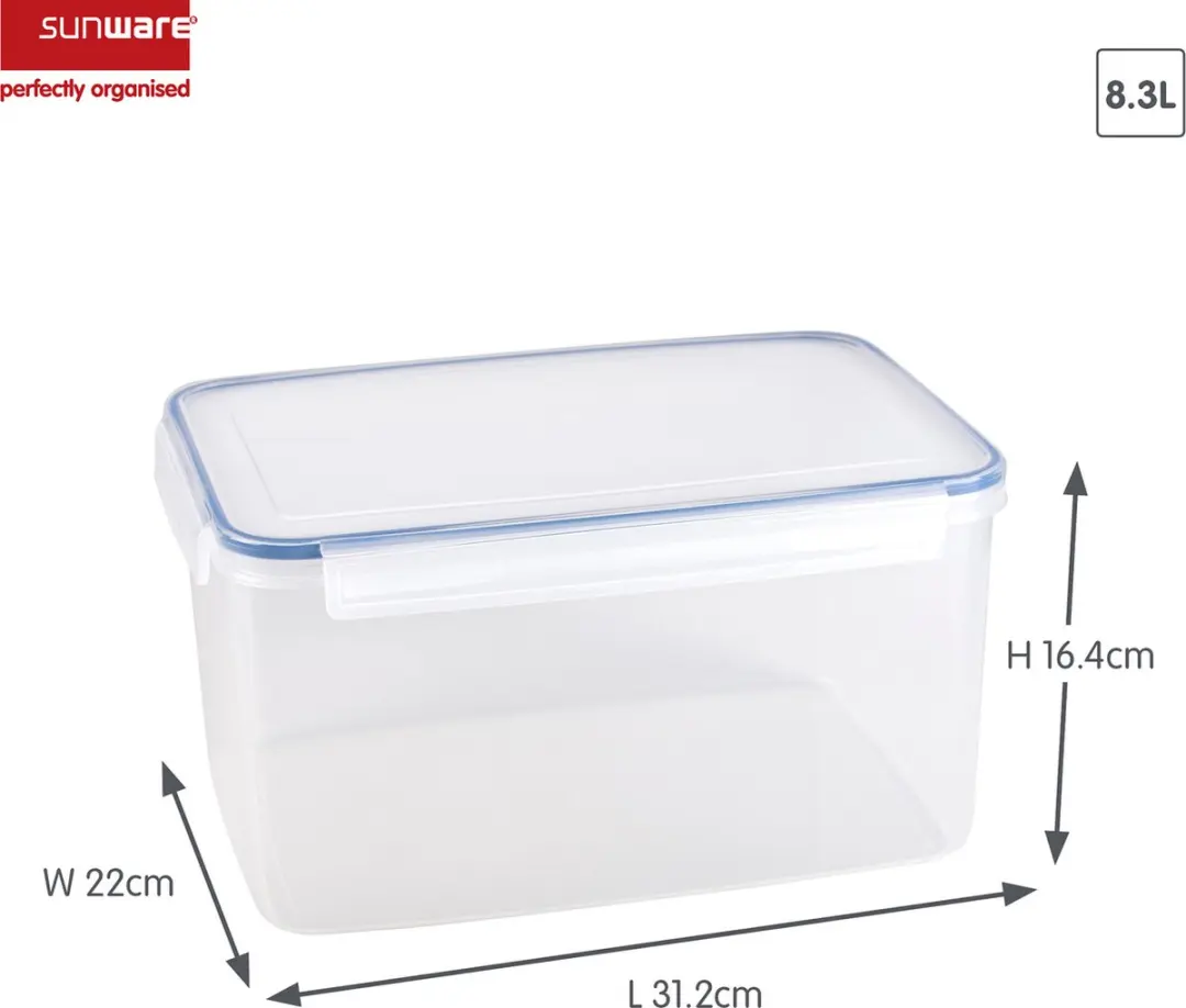 Sunware Vershoudbakjes 8.3L - Set van 4 - 31.2x22x16.4cm