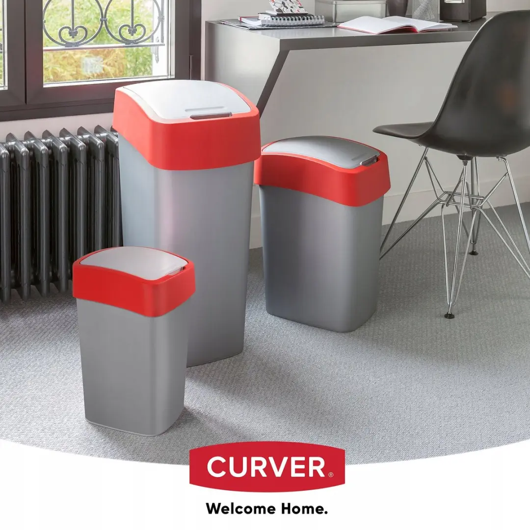 Curver Flip Bin Vuilnisbak 50L - Rood - MPN 3253922172080