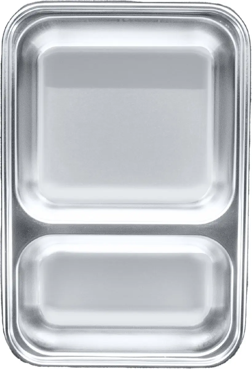 Pura Lunchbox LFC-L - RVS - 0.8L - 2 Vakken - Zilver